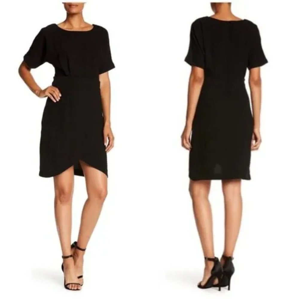 NWT| Bobeau Dolaman Sleeve Faux Wrap Midi Dress